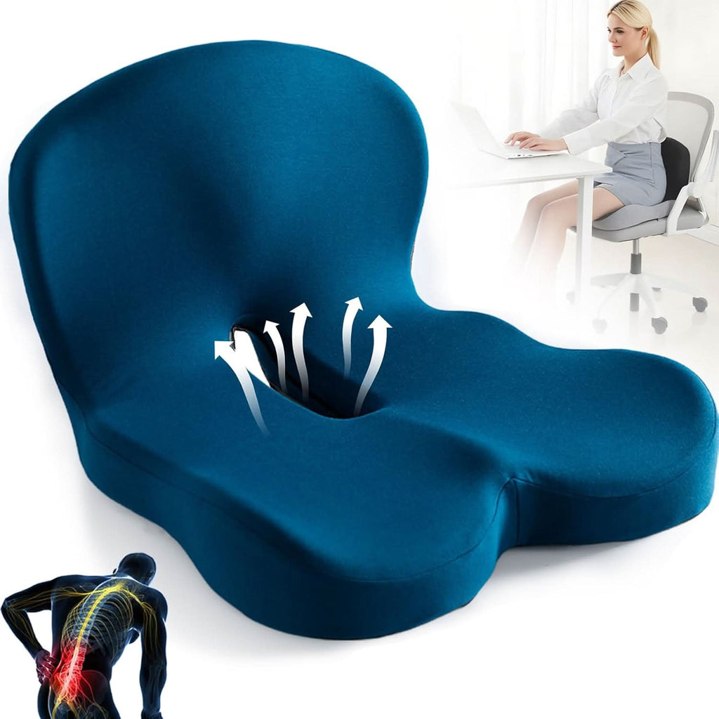 Ergonomic Seat Cushion with Integrated Lumbar Support