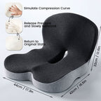 Ergonomic Seat Cushion with Integrated Lumbar Support