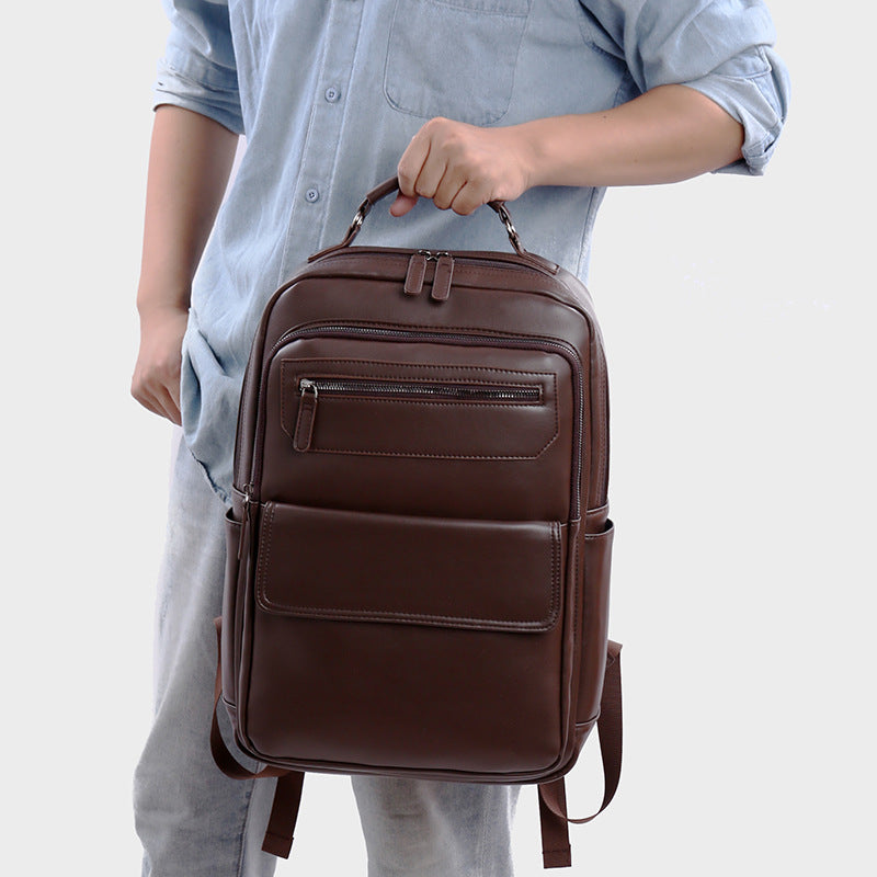 Executive Leather Backpack for Work, Business Meetings and Travel