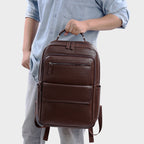 Executive Leather Backpack for Work, Business Meetings and Travel