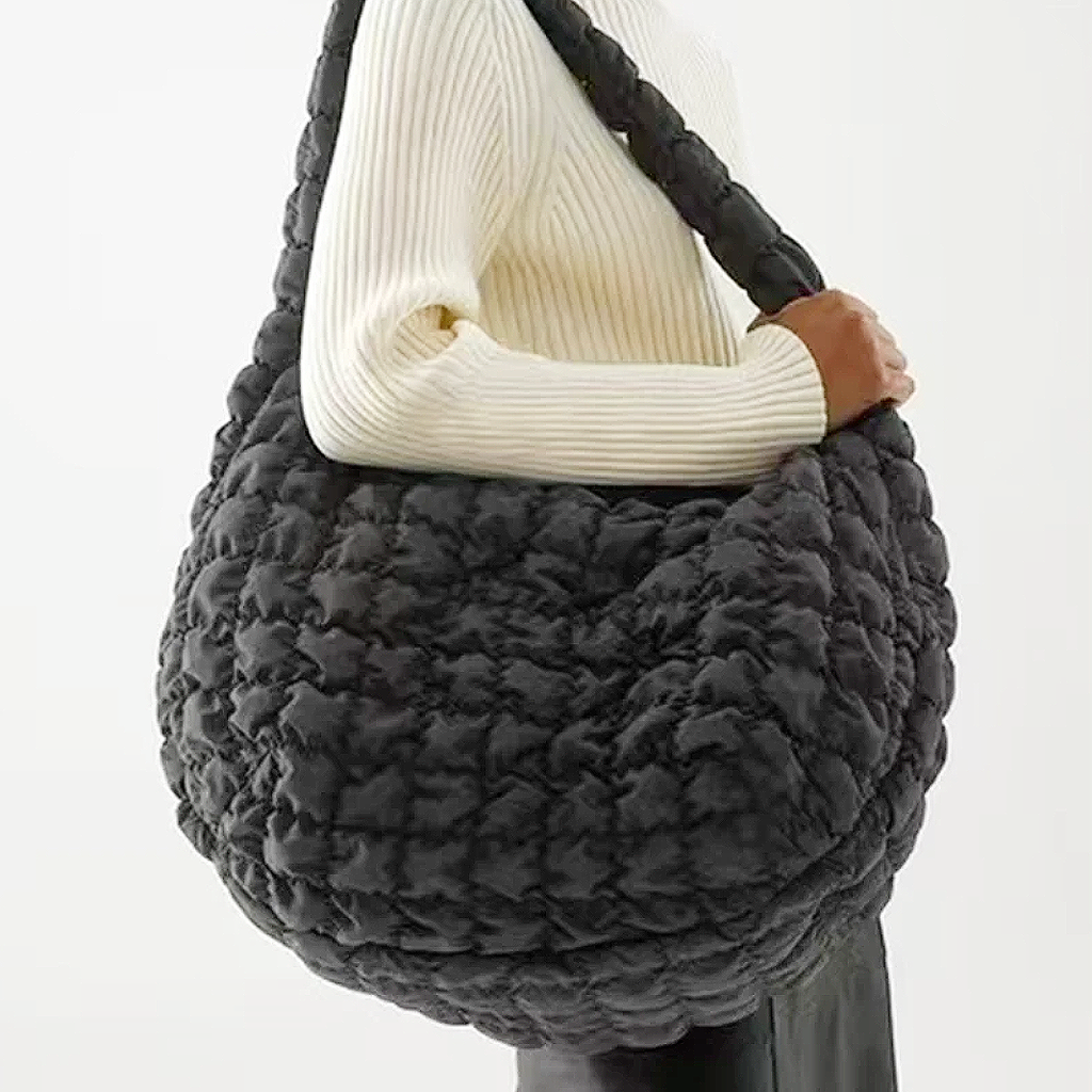 Extra-Large Quilted Nylon and Polyester Shoulder Bag, 48 × 35 × 18cm