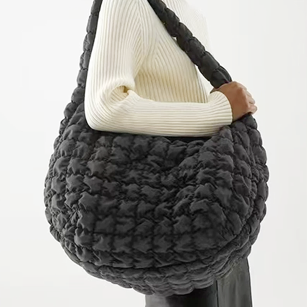 Extra-Large Quilted Nylon and Polyester Shoulder Bag, 48 × 35 × 18cm