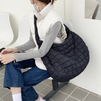 Extra-Large Quilted Nylon and Polyester Shoulder Bag, 48 × 35 × 18cm