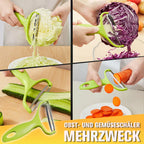 Extra-Wide Stainless Steel Y-Peeler with Green Handle