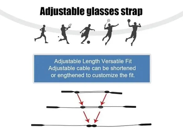 Adjustable Silicone Glasses Strap - Non-Slip, 20-30 cm Length, view 2