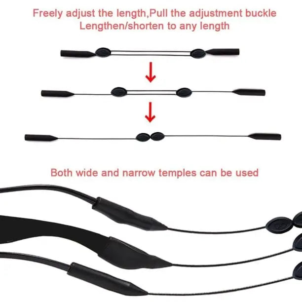 Adjustable Silicone Glasses Strap - Non-Slip, 20-30 cm Length, view 5