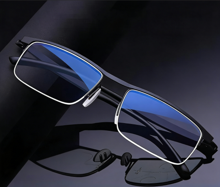 HD Anti-Blue Light Glasses - PC Lenses, Stainless Steel Frame, view 3