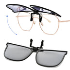 Sunglasses Clip for Glasses - UV400 Polarised, Alloy Metal, Oval 60x54mm, view 5