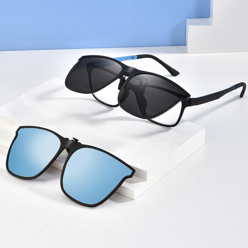Polarised Clip-On Flip-Up Sunglasses - UV400 TAC Lens, Alloy Frame, view 12
