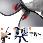 Polarised Clip-On Flip-Up Sunglasses - UV400 TAC Lens, Alloy Frame, view 7