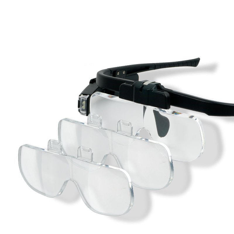 Portable Wearable LED Magnifying Glasses - Rechargeable, Scratch-Resistant, view 3