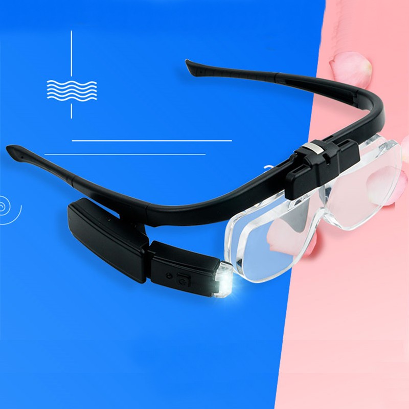 Portable Wearable LED Magnifying Glasses - Rechargeable, Scratch-Resistant