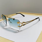 Men's Statement Geometric Eyewear - Unique Shape, Durable Material, view 2