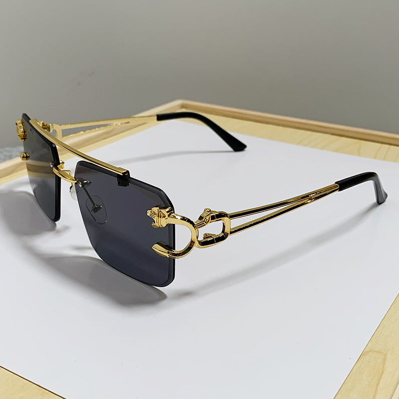 Men's Statement Geometric Eyewear - Unique Shape, Durable Material, view 3