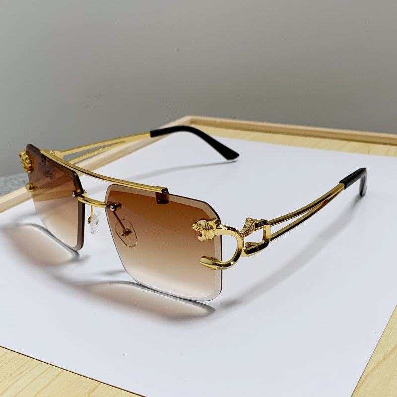 Men's Statement Geometric Eyewear - Unique Shape, Durable Material, view 4