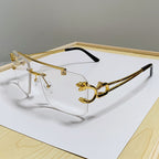 Men's Statement Geometric Eyewear - Unique Shape, Durable Material, view 6