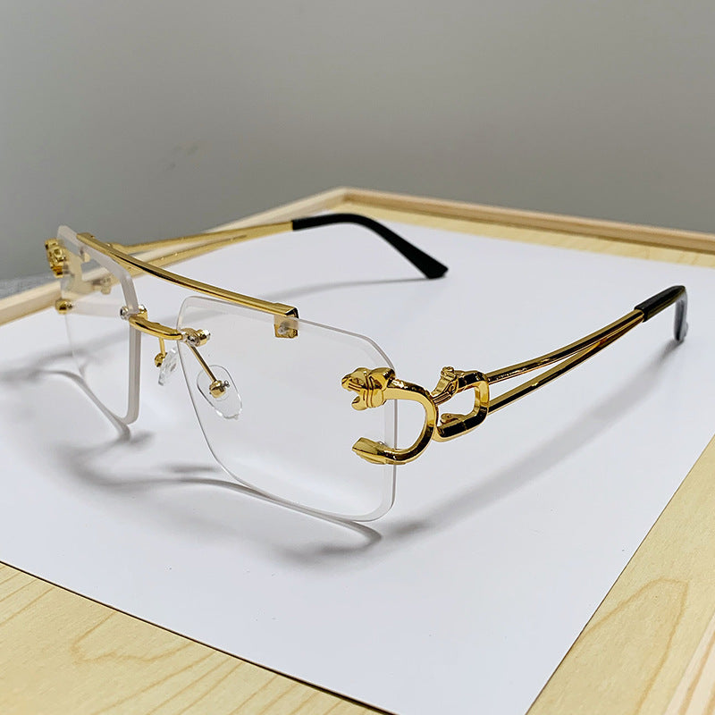 Men's Statement Geometric Eyewear - Unique Shape, Durable Material, view 6