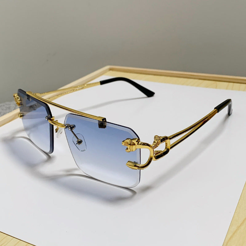 Men's Statement Geometric Eyewear - Unique Shape, Durable Material, view 7