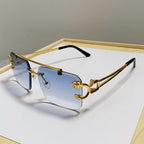 Men's Statement Geometric Eyewear - Unique Shape, Durable Material, view 7