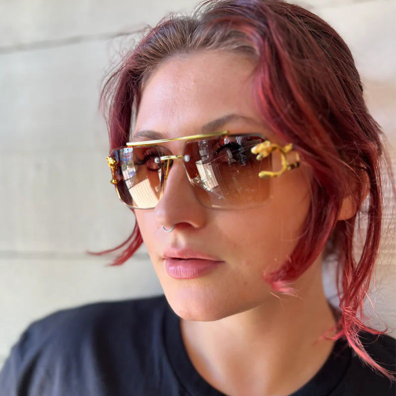Men's Statement Geometric Eyewear - Unique Shape, Durable Material