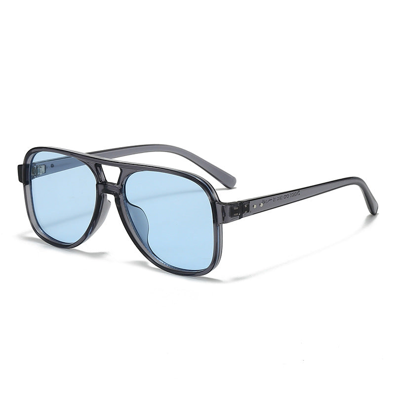 Men's Oversized Transparent Square Glasses - Bold Square Frame, view 8