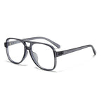 Men's Oversized Transparent Square Glasses - Bold Square Frame, view 9
