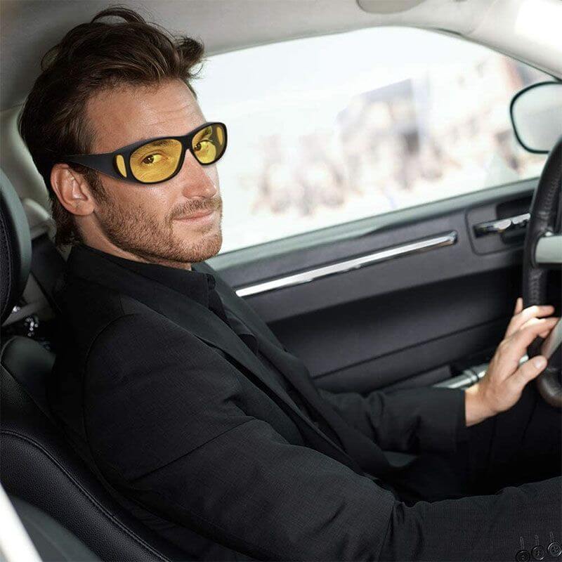 Anti-Reflective Night Vision Glasses for Driving - Fits Over Prescription Glasses, view 11