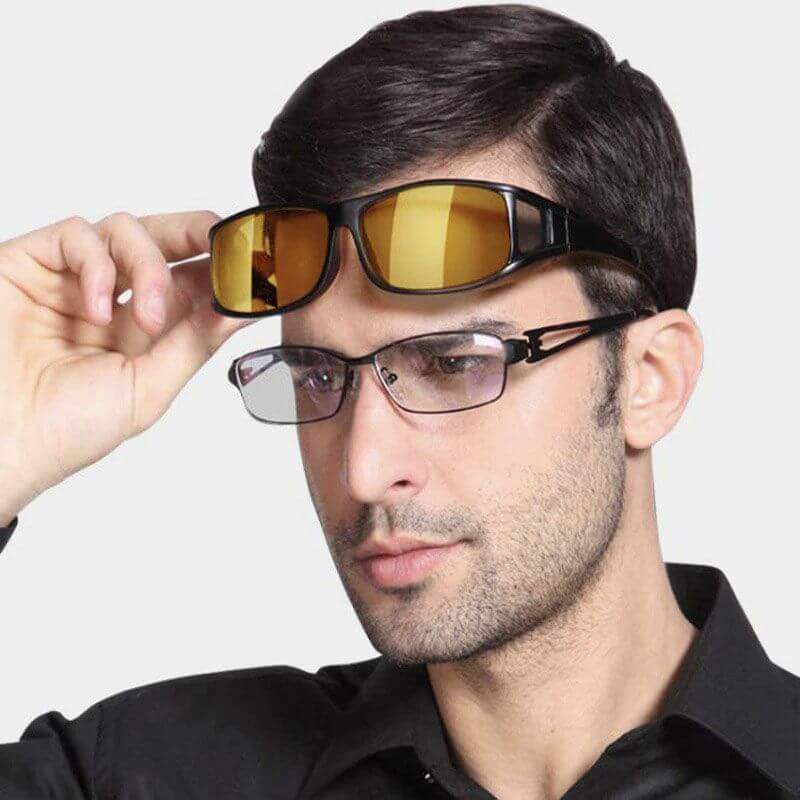 Anti-Reflective Night Vision Glasses for Driving - Fits Over Prescription Glasses