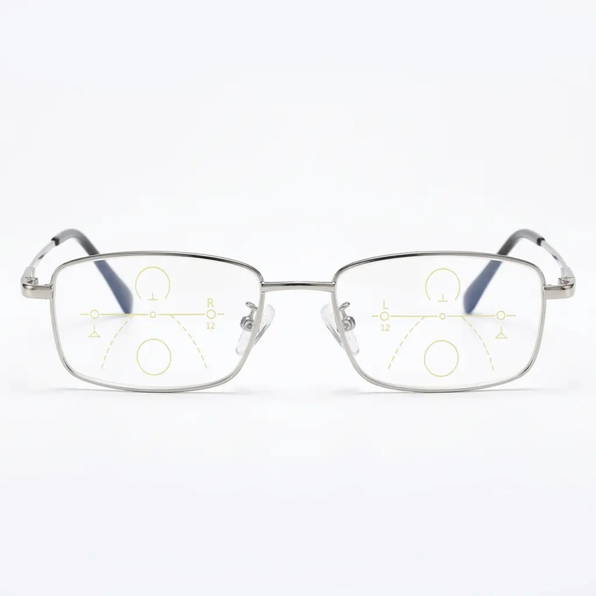 Progressive Glasses for Clear Vision - Polycarbonate Lens, Metal Alloy Frame