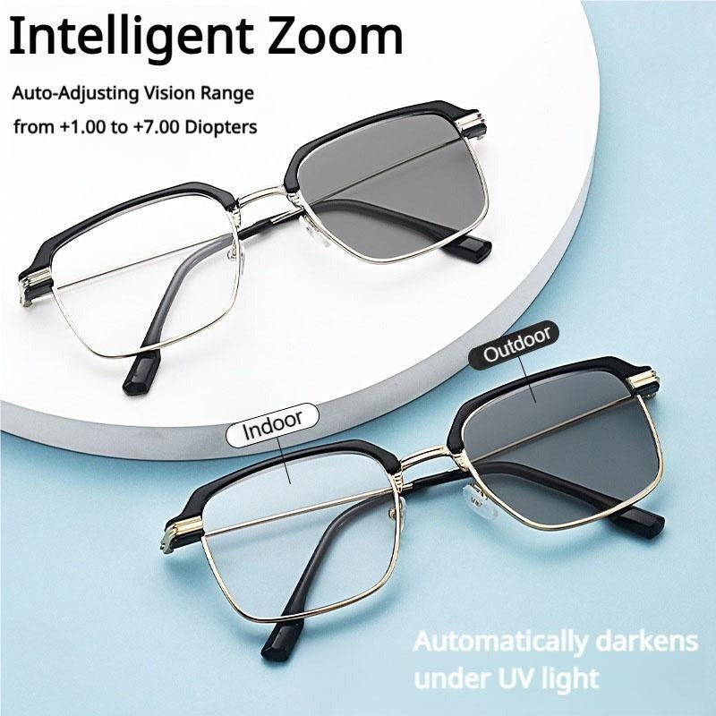 Frameless Smart Zoom Reading Glasses - Lightweight PC, for Reading and Work