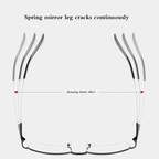Titanium Progressive Reading Glasses - Multifocal, Anti-Blue Light Lenses, view 3