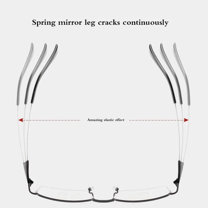 Titanium Progressive Reading Glasses - Multifocal, Anti-Blue Light Lenses, view 3
