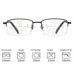 Titanium Progressive Reading Glasses - Multifocal, Anti-Blue Light Lenses, view 8
