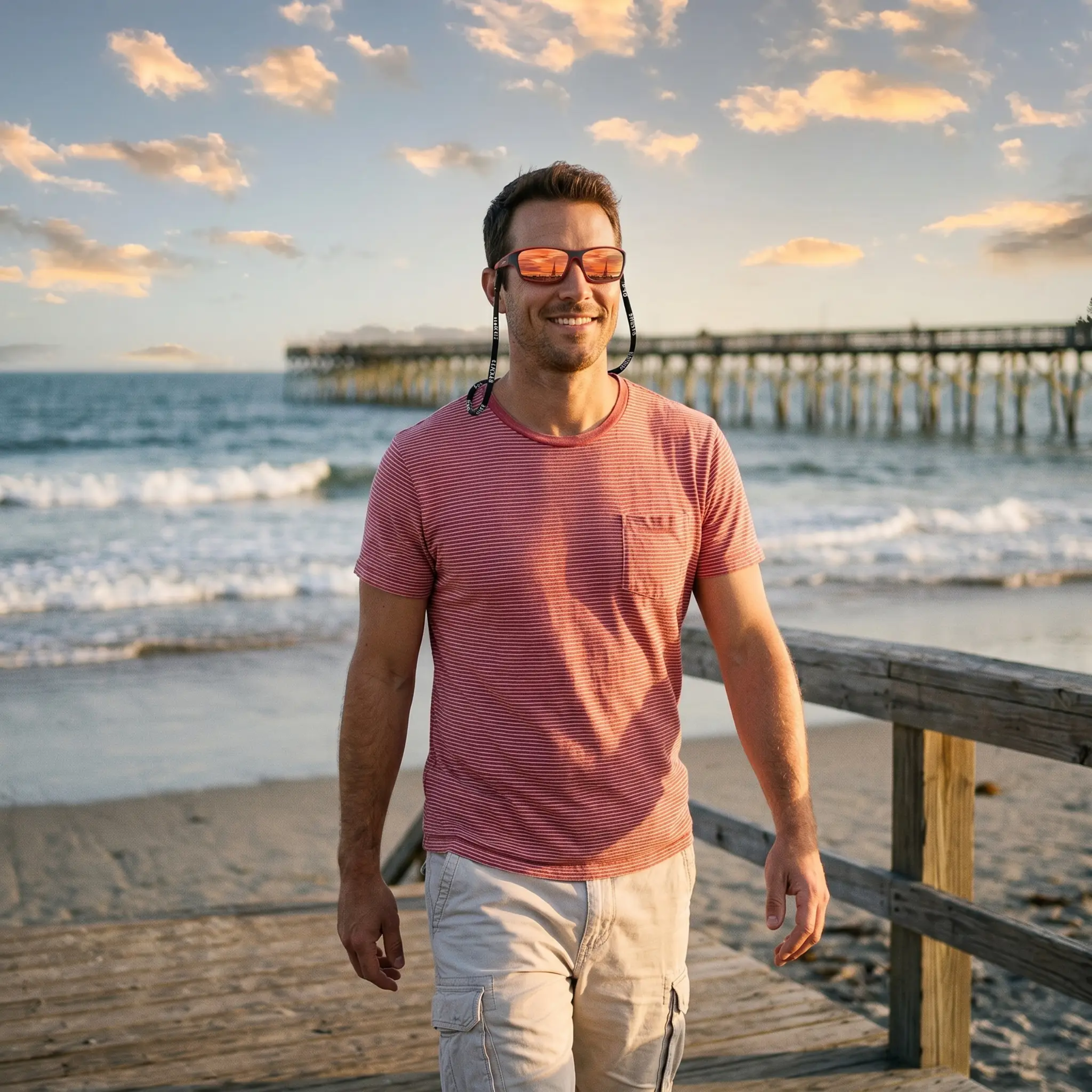 Polarised Sports Sunglasses for Outdoor Activities - UV Protection, Neck Strap, view 9