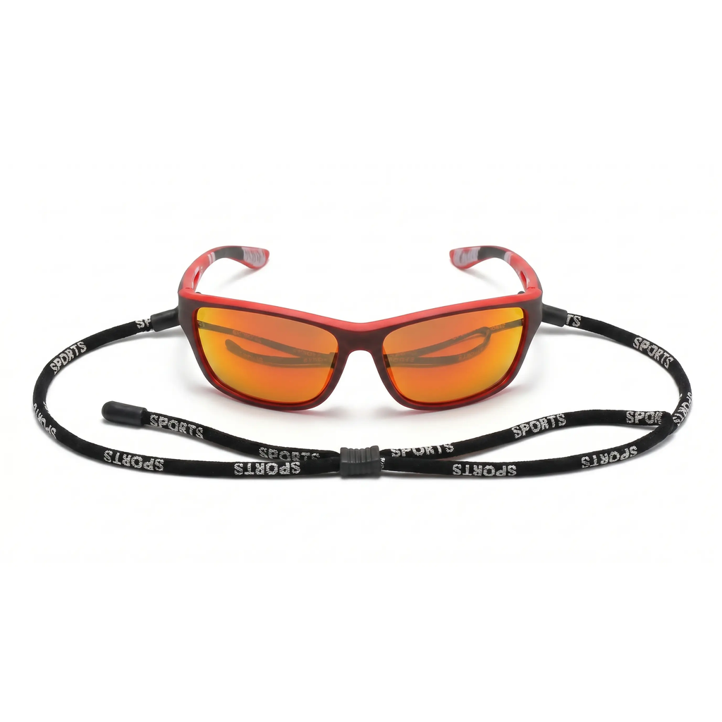 Polarised Sports Sunglasses for Outdoor Activities - UV Protection, Neck Strap