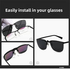Clip-On Polarized Sunglasses for Glasses - UV400, Square, Lightweight, view 3