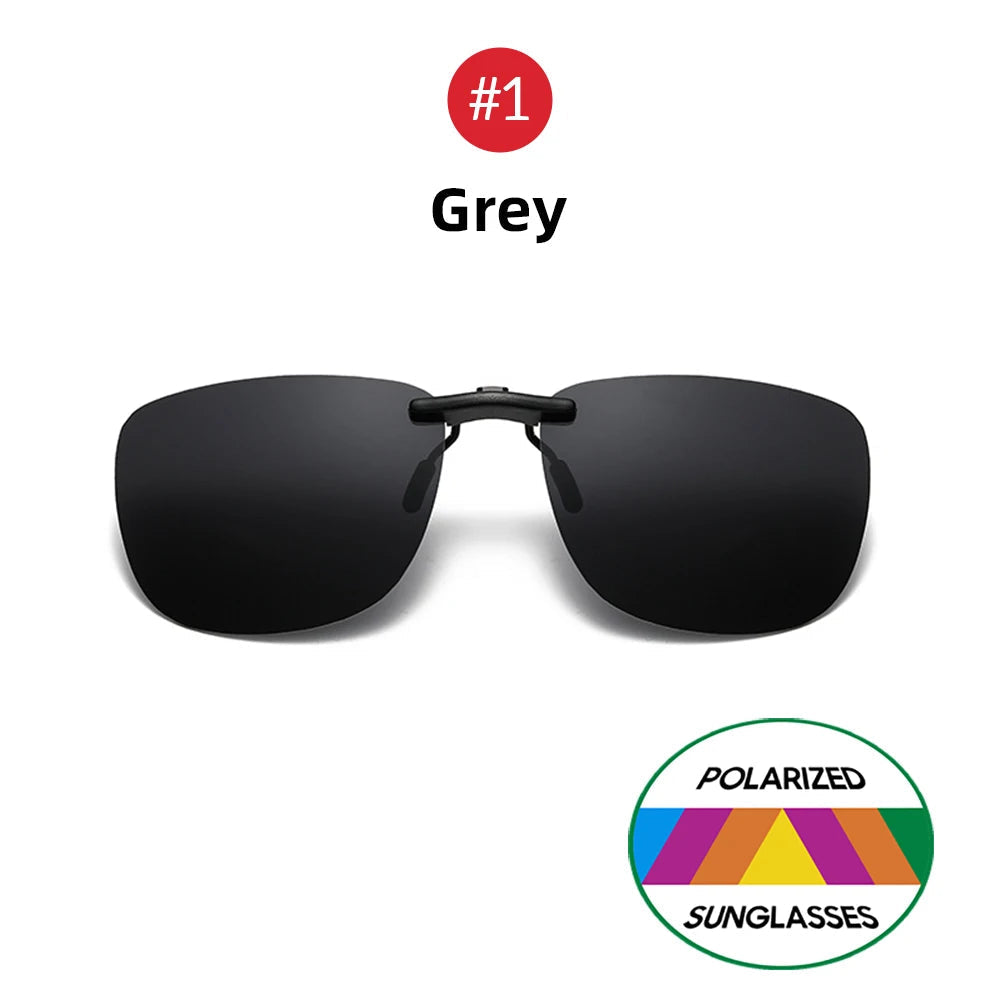 Clip-On Polarized Sunglasses for Glasses - UV400, Square, Lightweight, view 7
