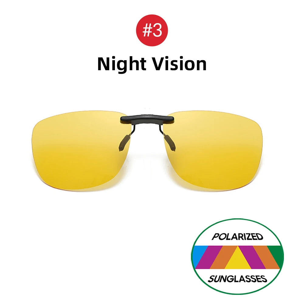 Clip-On Polarized Sunglasses for Glasses - UV400, Square, Lightweight, view 9