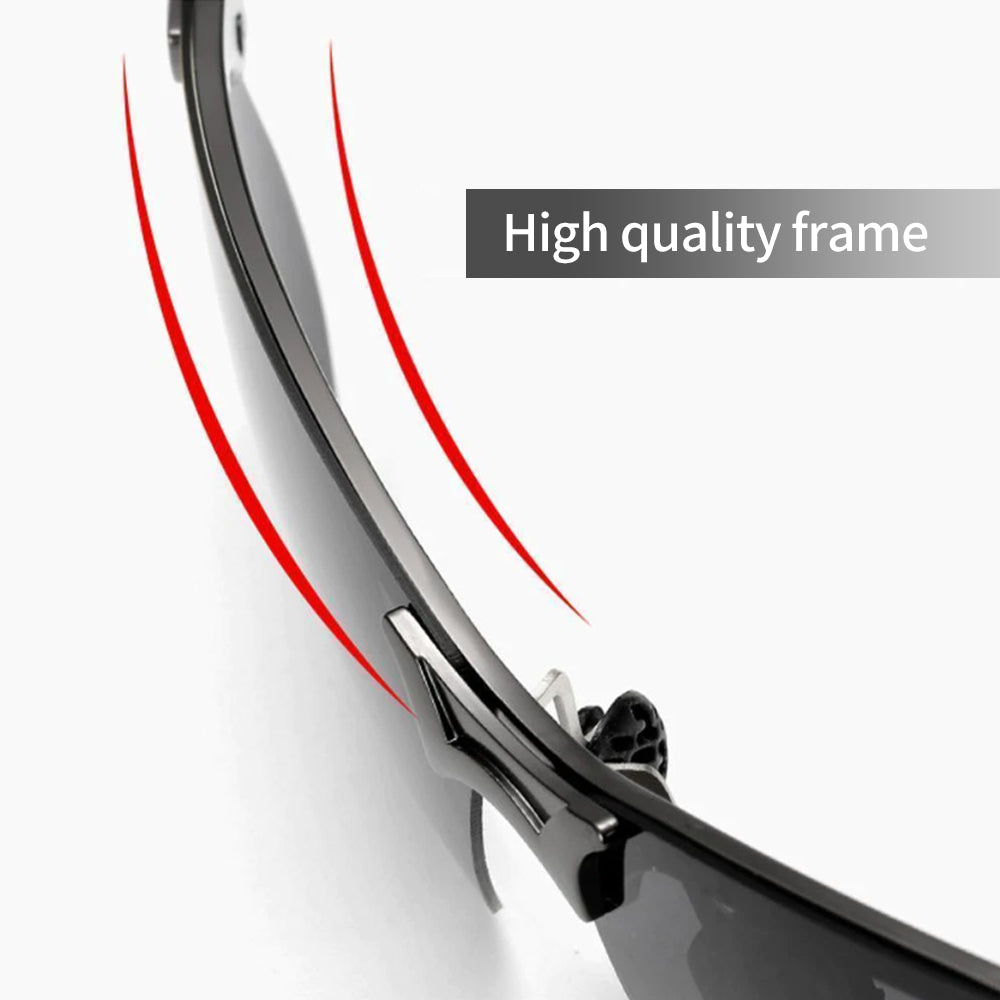 Photochromatic Polarised Sunglasses for Outdoor Use - Metal Frame, TAC Lens, view 9