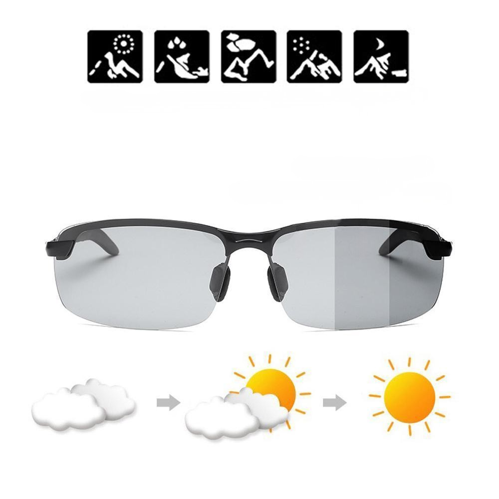 Polarized Photochromic Sports Sunglasses - Metal Frame, UV400 Protection, view 7