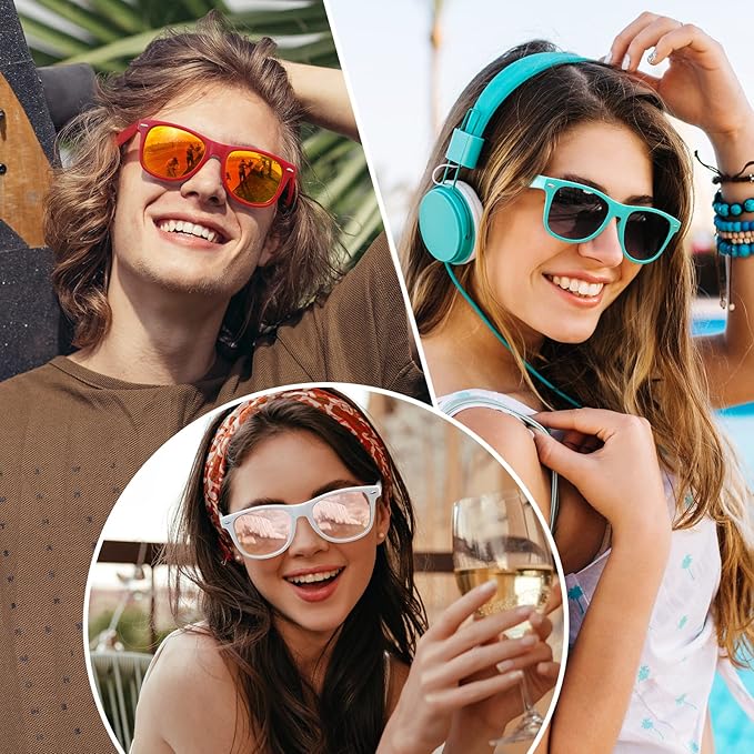 Classic 80's Retro Polarized Sunglasses - UV400, Lightweight Plastic Frame, view 12