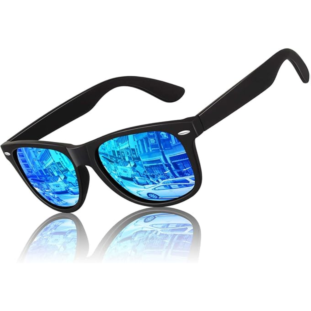 Classic 80's Retro Polarized Sunglasses - UV400, Lightweight Plastic Frame, view 4