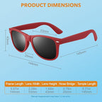 Classic 80's Retro Polarized Sunglasses - UV400, Lightweight Plastic Frame, view 8