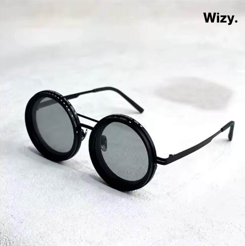 Sunglasses with Black Lenses for UV Protection - UV400, Durable Plastic Frame