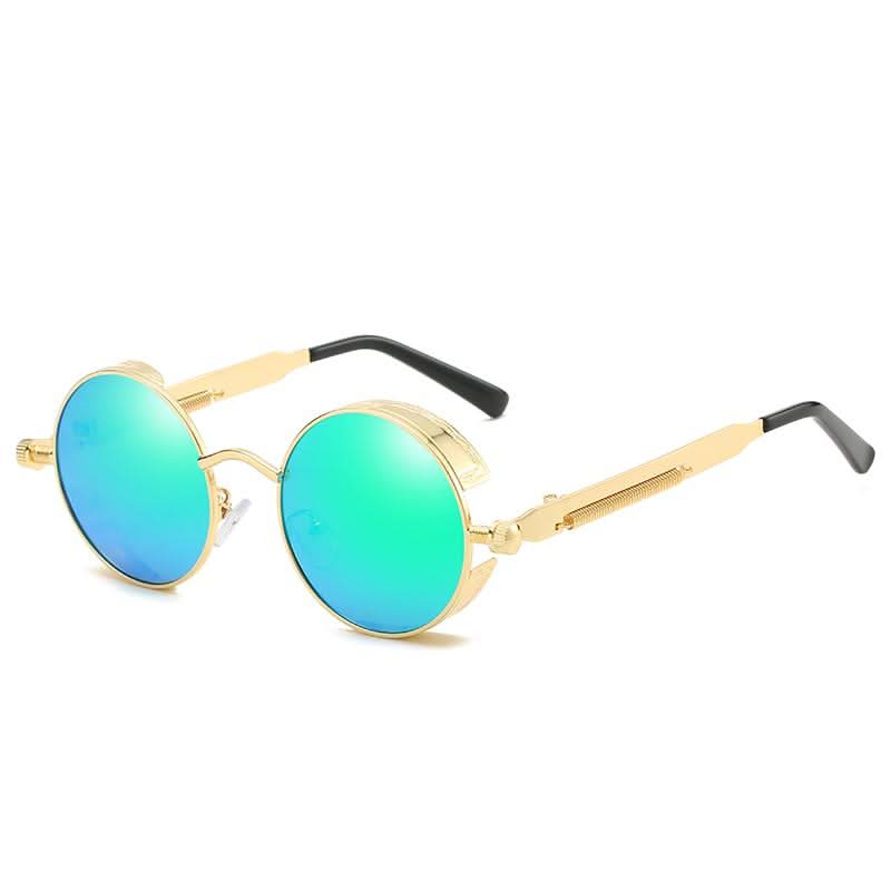 Vintage Round Steampunk Sunglasses Polarized UV400 - Alloy Frame, view 10
