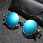 Vintage Round Steampunk Sunglasses Polarized UV400 - Alloy Frame, view 3