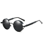 Vintage Round Steampunk Sunglasses Polarized UV400 - Alloy Frame, view 6