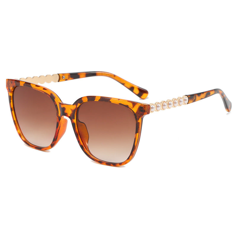 Women's Oversized Sunglasses with Pearl Decoration - UV Protection, view 10