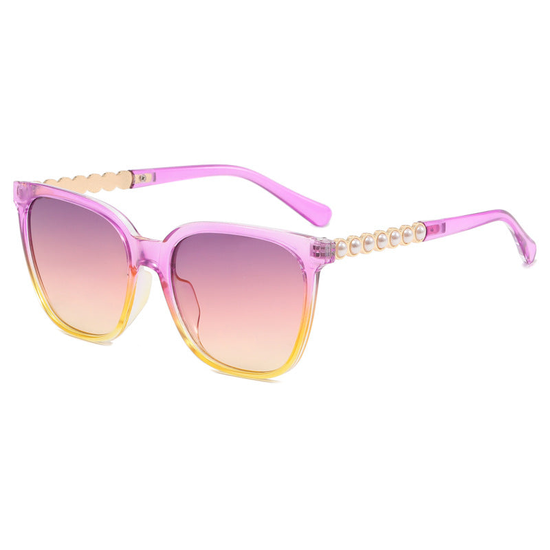 Women's Oversized Sunglasses with Pearl Decoration - UV Protection, view 13