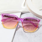 Women's Oversized Sunglasses with Pearl Decoration - UV Protection, view 2